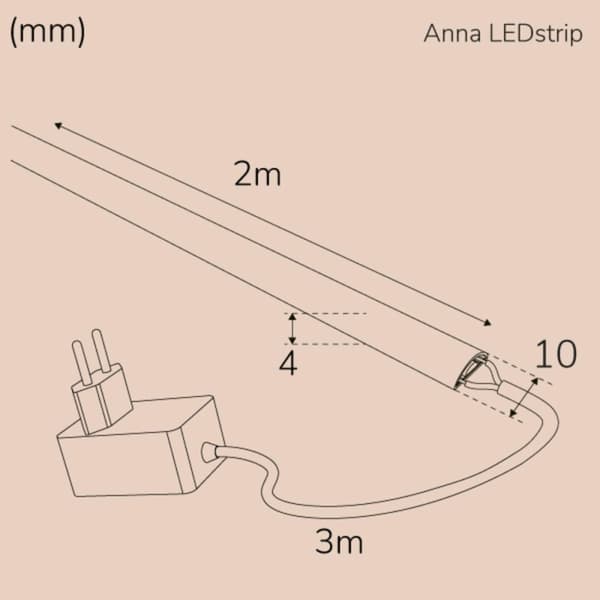 Llitt Anna Ledstrip-sett COB-LED Milky IP65 2 meter 3000K???