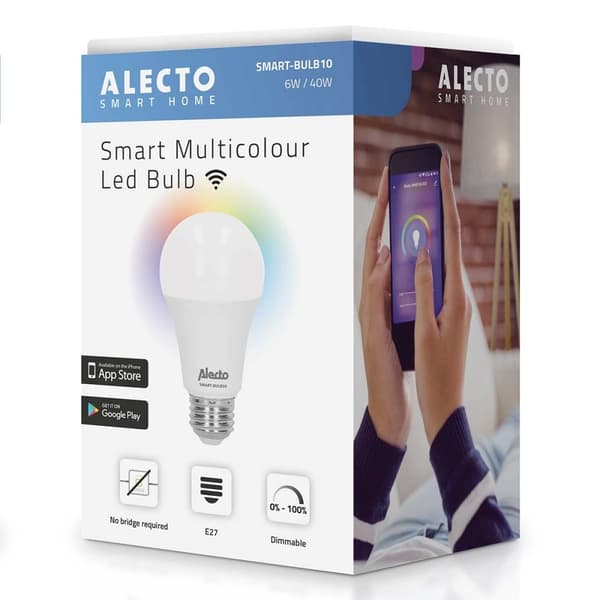 Alecto SMART-BULB10 Smart LED-färglampa med Wi-Fi