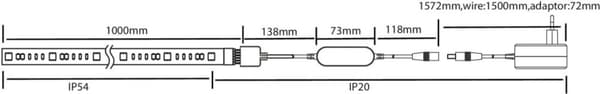Airam SmartHome Strip -LEDnauha 1 m, 12 V, RGBW
