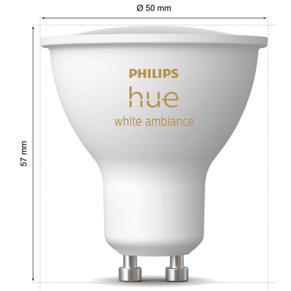 Philips Hue White Ambiance GU10 400lm 2-pak
