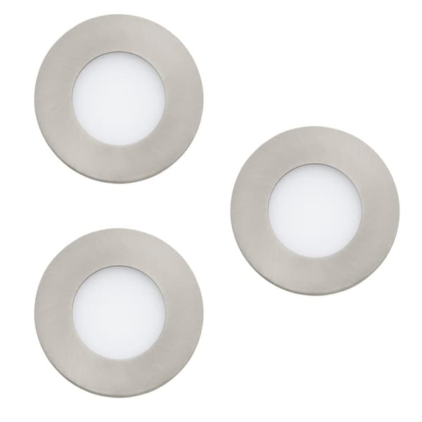 Eglo Sæt med 3x Fueva-Z indbygningslamper i børstet stål Ø8,5 - TW - Zigbee, Bluetooth
