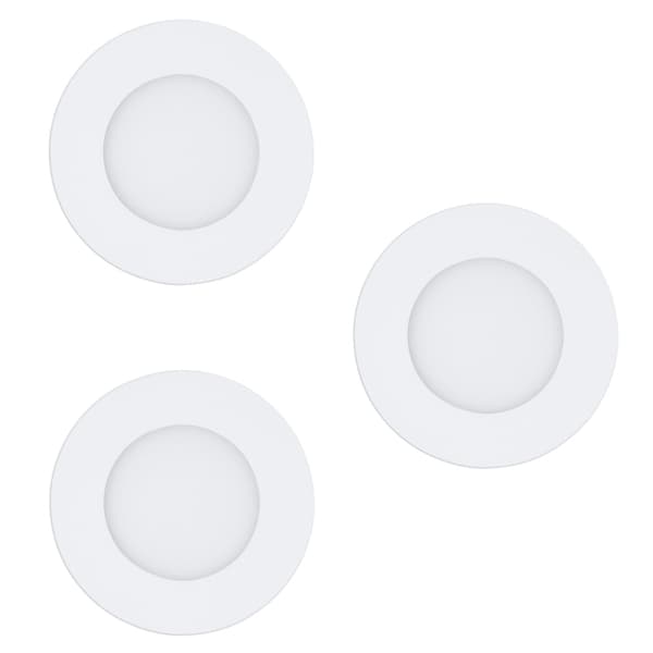 Eglo Sett med 3 x Fueva-Z innfelte lamper, hvit Ø8,5 - TW - Zigbee, Bluetooth