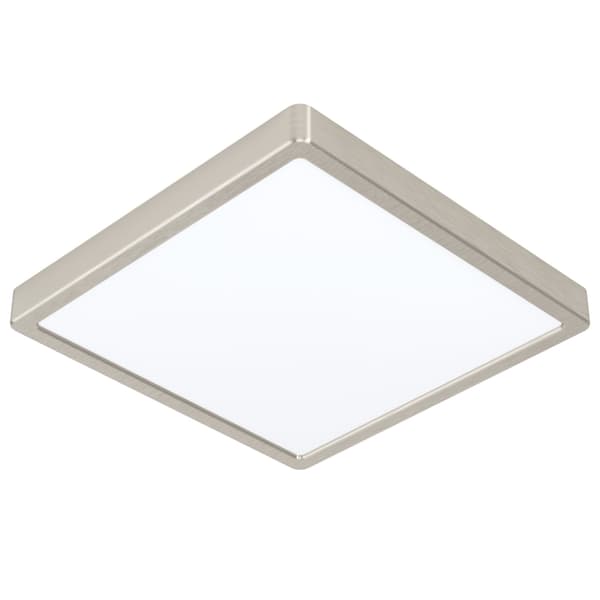 Eglo Fueva-Z taklampe i børstet stål 28,5x28,5 - TW - Zigbee, Bluetooth Satin Stål, Hvit