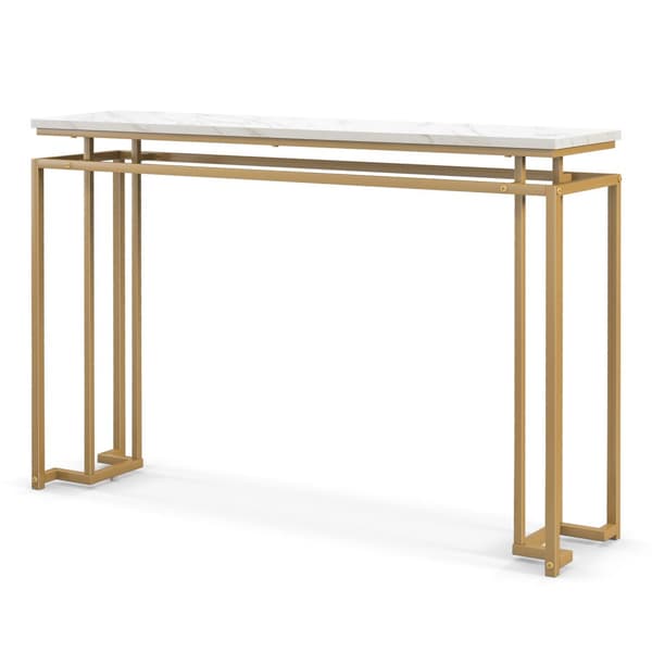 Indgangsbord, 119x30x80 cm, Hvid Guld