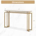 Miniatyrbillede 5 af 8: Indgangsbord, 119x30x80 cm, Hvid Guld