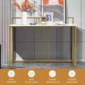 Miniatyrbillede 3 af 8: Konsolbord, 120x32.5x88 cm, Hvid og Guld