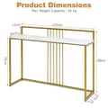 Miniatyrbillede 4 af 8: Konsolbord, 120x32.5x88 cm, Hvid og Guld