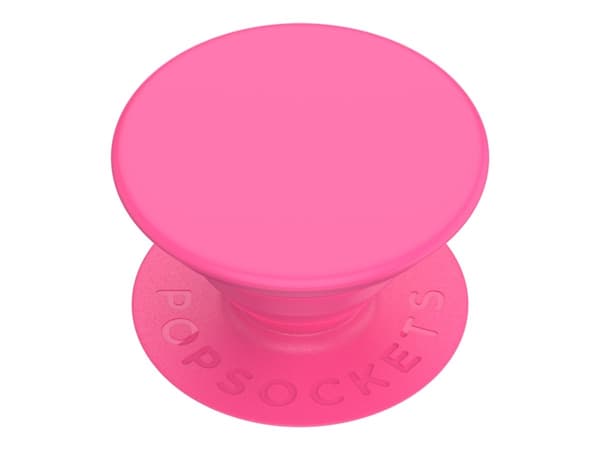 PopSockets PopGrip - Fingergrepp/vikbart ställ för mobiltelefon - neonrosa