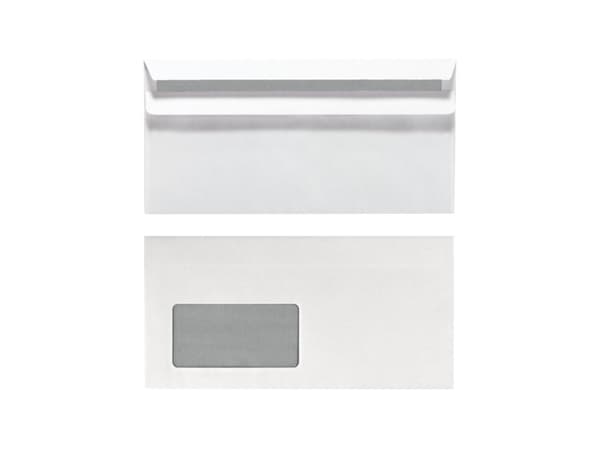 Herlitz 00764746, DL (110 x 220 mm), Valkoinen, Paperi, 75 g/m², 100 kpl