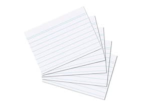 Herlitz - Indeksark - A5 (148 x 210 mm) - landskap - hvit - linjert (en pakke 100)