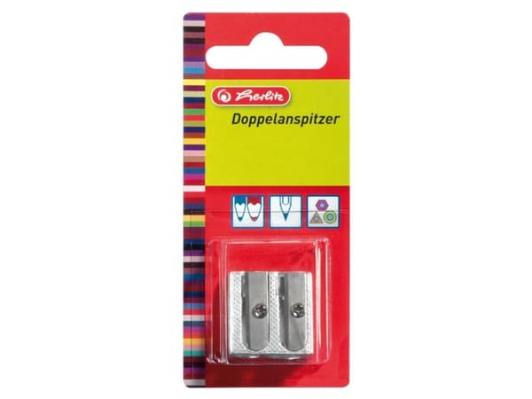 Herlitz 8680324, Manuell blyantspisser, Metallisk, Aluminium, Blister, 1 stykker