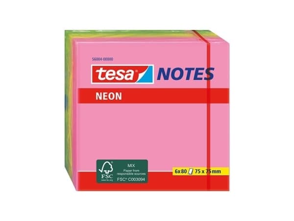 TESA 56004, firkant, Flerfarget, 75 mm, 75 mm, 80 ark