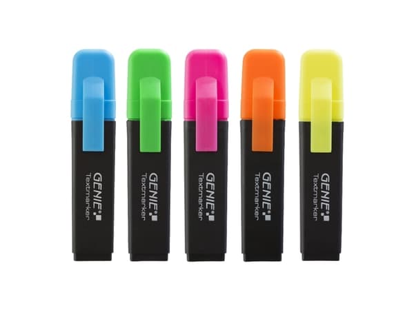 GENIE Textmarker 5-Color 5 Stk.