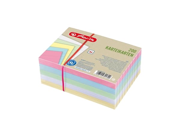 Herlitz 50041145, Flerfarget, A6, Linjerte ark, 180 g/m², 200 stykker