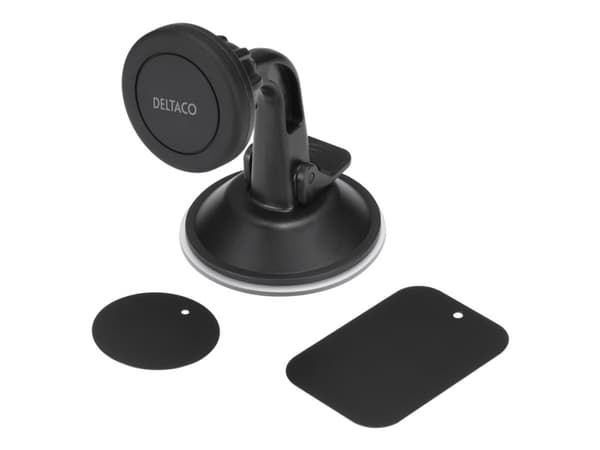 DELTACO ARM-C103 - Bilhållare för mobiltelefon - magnetiskt sugfäste - svart