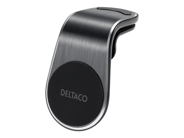 DELTACO ARM-C104 - Bilholder for mobiltelefon - magnetisk, vinklet, slank - svart Sort