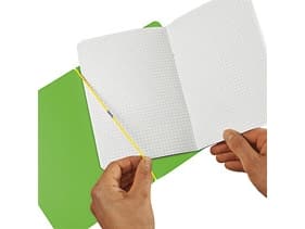 Herlitz 11361540, Grønn, Gult, A6, 40 ark, 80 g/m², Rute papir