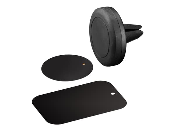 Wentronic Goobay magnetholdersett universal, svart - for enkel og sikker feste i kjøretøyet (47145) Sort