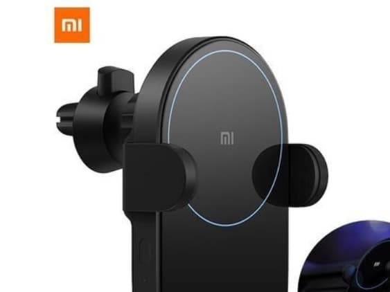 Xiaomi Mi Wireless Car Charger - Trådløs ladeholder for bil + bilstrømadapter - 20 watt - 3 A - High Power Flash - svart