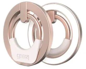 Gear4 Ring Snap 360 - Fingergrepp/vikbart ställ för mobiltelefon, skydd för mobiltelefon - MagSafe-kompatibel - copper rose