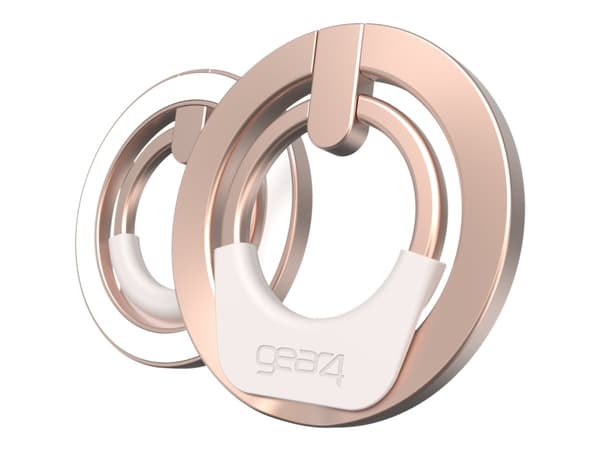 Gear4 Ring Snap 360 - Fingergrepp/vikbart ställ för mobiltelefon, skydd för mobiltelefon - MagSafe-kompatibel - copper rose