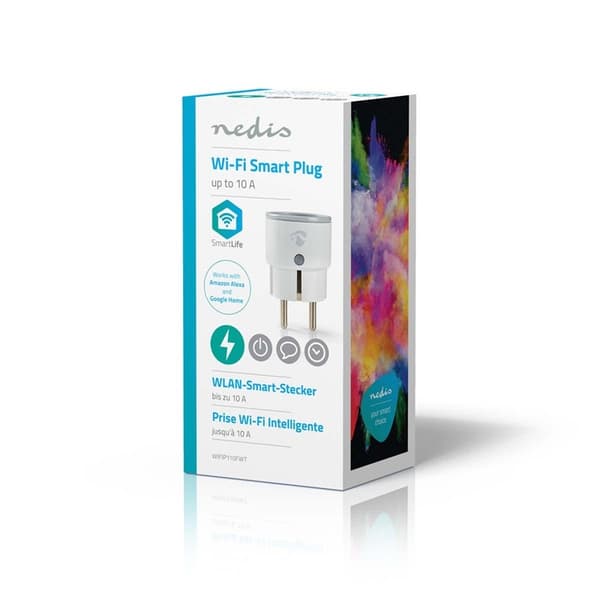 Nedis SmartLife Smart Plug | Wi-Fi | IP21 | Effektmåler | 2500 W | EU stik / Type F (CEE 7/7) | -10 - 40 °C | Android™ / IOS | Hvid | 1 stk