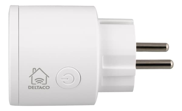 DELTACO SMART HOME älypistorasia, Wi-Fi, 1xCEE 7/3, 10A, ajastin, valk