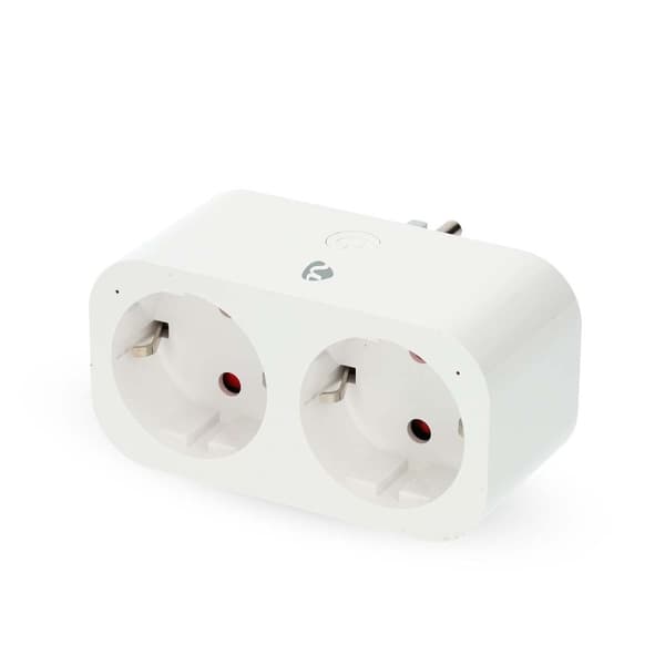 Nedis SmartLife Smart Plug | Wi-Fi | IP21 | Strömmätare | 3680 W | Type F (CEE 7/7) | 0 - 55 °C | Android™ / IOS | 2-vägs | Vit | 1 st