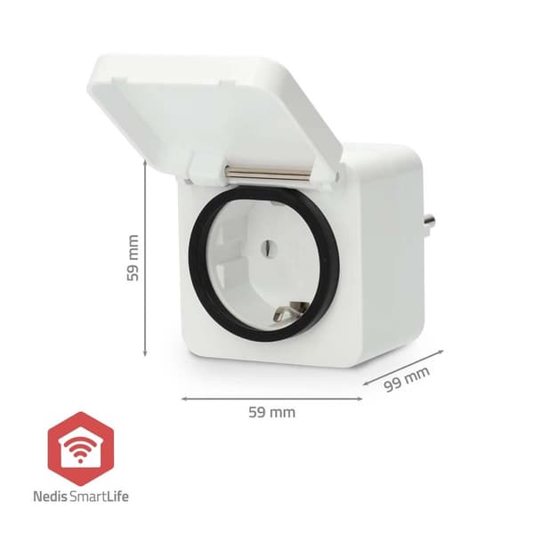Nedis SmartLife Älypistorasia | Zigbee 3.0 | IP44 | Virtamittari | 3680 W | Type F (CEE 7/7) | -25 - 55 °C | Android™ / IOS | Valkoinen | 1 kpl