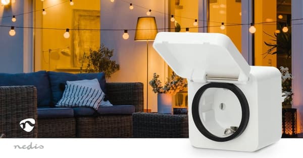 Nedis SmartLife Älypistorasia | Zigbee 3.0 | IP44 | Virtamittari | 3680 W | Type F (CEE 7/7) | -25 - 55 °C | Android™ / IOS | Valkoinen | 1 kpl