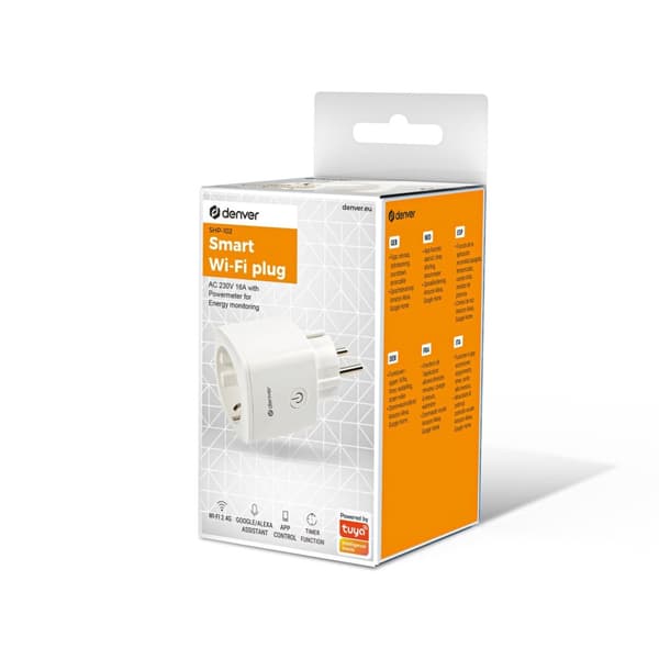 Denver SHP-102 Smart stik Trådløs Hvid