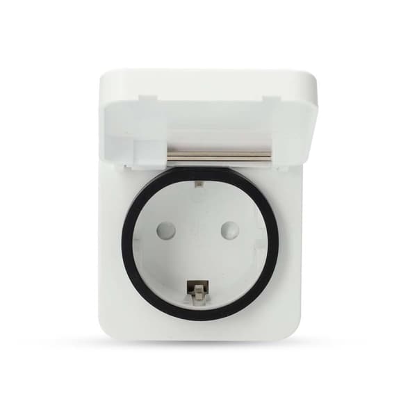Nedis SmartLife Smart Plug | Wi-Fi | IP44 | 3680 W | Jordet kontakt | -25 - 55 °C | Android™ / IOS | Grå / Hvit | 1 stk