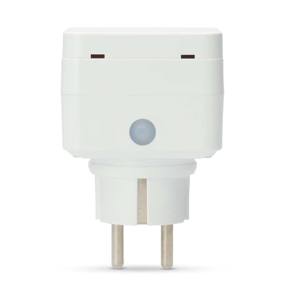 Nedis SmartLife Smart Plug | Wi-Fi | IP44 | 3680 W | Jordet kontakt | -25 - 55 °C | Android™ / IOS | Grå / Hvit | 1 stk