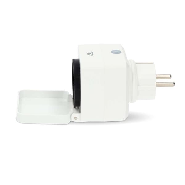 Nedis SmartLife Smart Plug | Wi-Fi | IP44 | 3680 W | Jordet kontakt | -25 - 55 °C | Android™ / IOS | Grå / Hvit | 1 stk