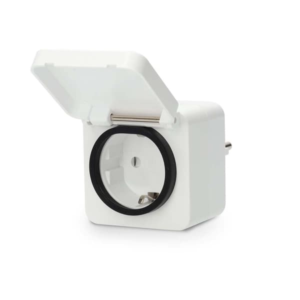 Nedis SmartLife Smart Plug | Wi-Fi | IP44 | 3680 W | Jordet kontakt | -25 - 55 °C | Android™ / IOS | Grå / Hvit | 1 stk
