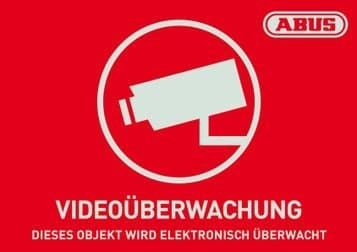 ABUS AU1421, Rektangulær, Rød, Hvit, Selvklebende, 74 mm, 52,5 mm