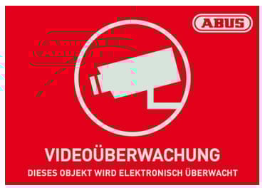 ABUS AU1420, Rektangulær, Rød, Hvit, Selvklebende, 148 mm, 105 mm