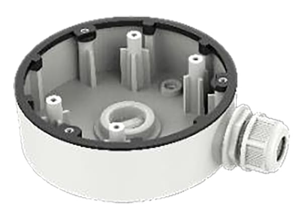 Hikvision DS-1280ZJ-DM46 - Kamerakoplingsboks - innendørs, utendørs - hvit - for 5 MP Fixed Mini Dome Network Camera; Pro Series EasyIP 2.0 Plus with