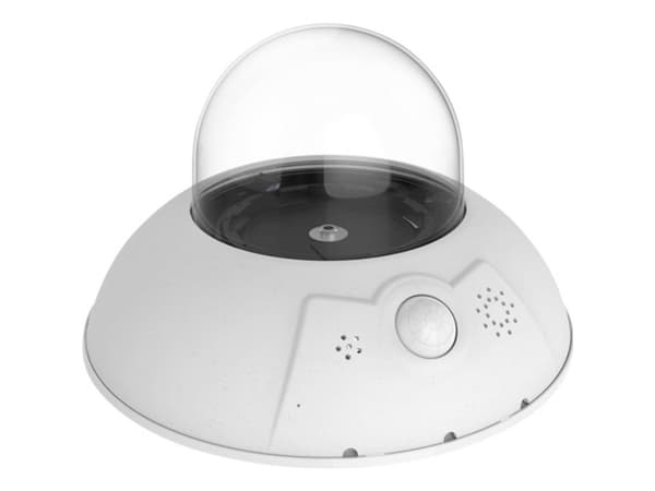 MOBOTIX DualDome D16B - Nätverksövervakningskamera - kupol - utomhusbruk - vandalsäker/vädersäker - färg - 2 x 6 MP - 6144 x 2048 - ljud - LAN 10/100