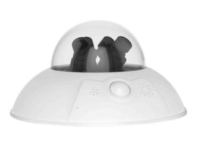 MOBOTIX DualDome D16B - Nätverksövervakningskamera - kupol - utomhusbruk - vandalsäker/vädersäker - färg - 2 x 6 MP - 6144 x 2048 - ljud - LAN 10/100