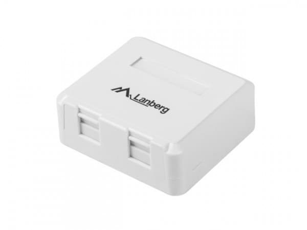 Lanberg OK1-0002-W, Cat6, 10/100/1000Base-T(X), Valkoinen, 70,3 mm, 60,3 mm, 26,4 mm