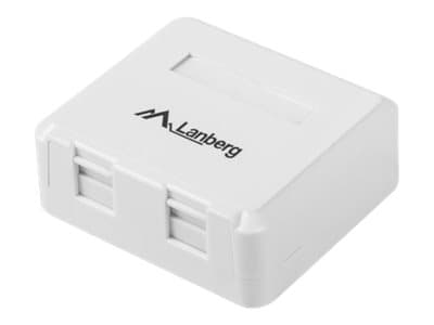 Lanberg OK1-0002-W, Cat6, 10/100/1000Base-T(X), Valkoinen, 70,3 mm, 60,3 mm, 26,4 mm
