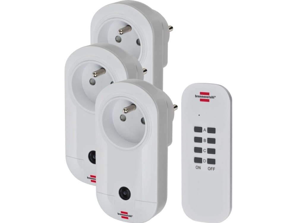 Brennenstuhl Set of wireless remote-controlled sockets, 3 pcs. 1000W RC CE1 3001 1507041