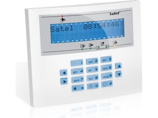 Satel INT-KLCDL-BL, Vit, CE, 61 mA, 0,147 A, -10 - 55 °C, 145 mm