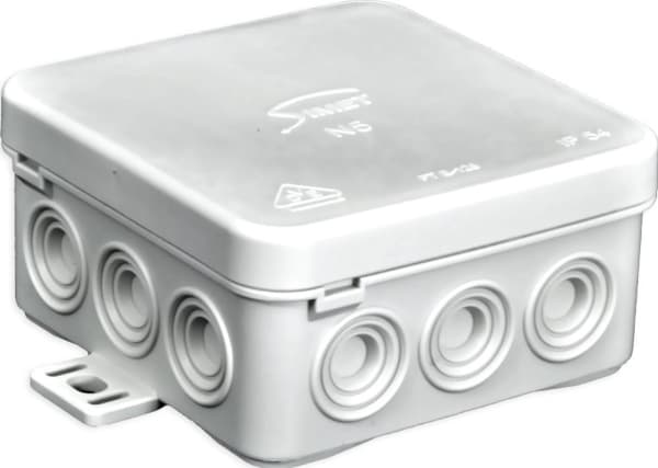 Simet N5 pinta-asennettava liitäntärasia IP54 harmaa (83005002)