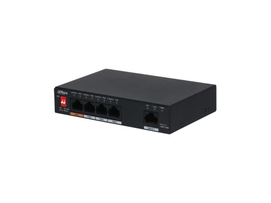 Dahua Technology PoE PFS3005-4ET-60-V2, Uhåndtert, L2, Gigabit Ethernet (10/100/1000), Strøm over Ethernet (PoE)