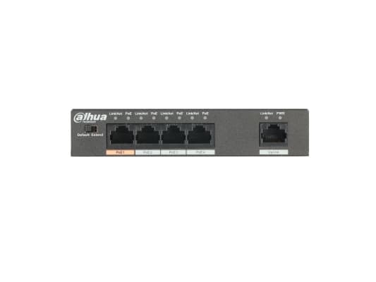 Dahua Technology PoE PFS3005-4ET-60-V2, Uhåndtert, L2, Gigabit Ethernet (10/100/1000), Strøm over Ethernet (PoE)