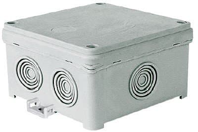 Simet N/T boks med gland IP54 90x90mm grå 35220002