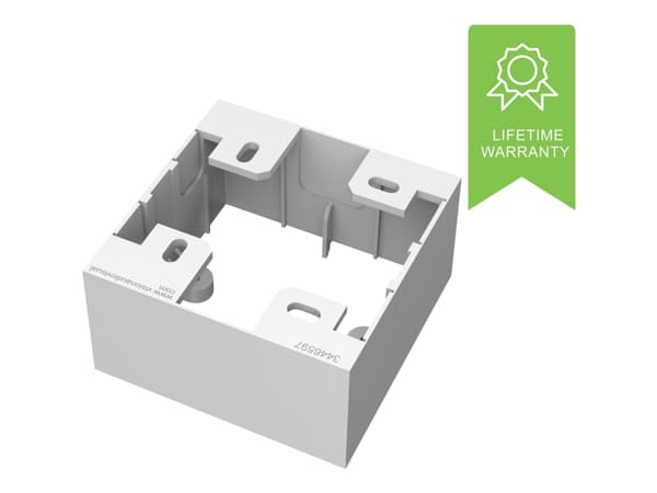 VISION TechConnect 3 1-Gang UK Backbox - Svart boks - hvit - 1 sett