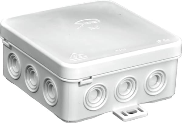Simet SIMET N6 ledningsboks, utenpåliggende, IP54, grå 83006002